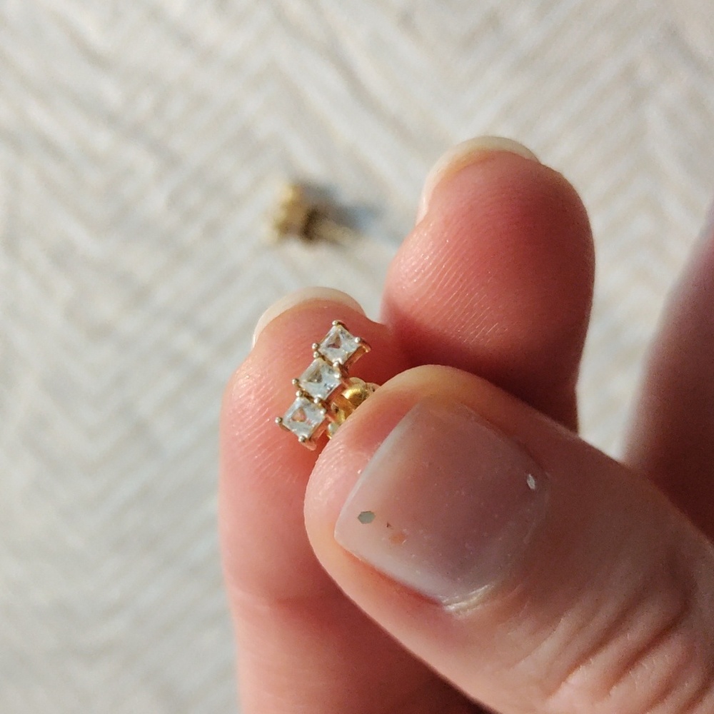 Mejuri gemstone 14k gold earrings